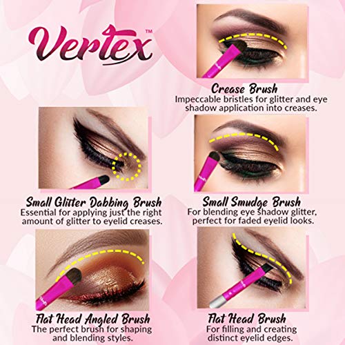 Glitter Makeup Brushes For Primer - And Pressed Eye Shadow Glitters On Metall...