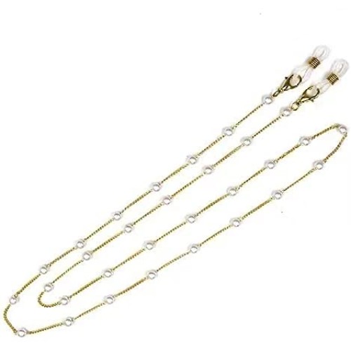 VESOCOZGSZ Eyeglass Chain Pearl Sunglass Chain Necklace for Women Beaded Chai...