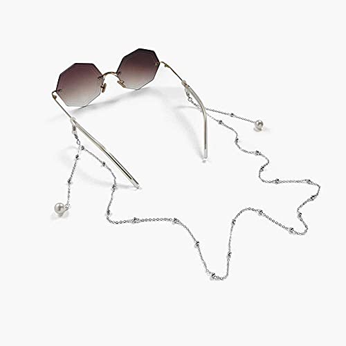 VESOCOZGSZ Eyeglass Chain Pearl Sunglass Chain Necklace for Women Beaded Chai...