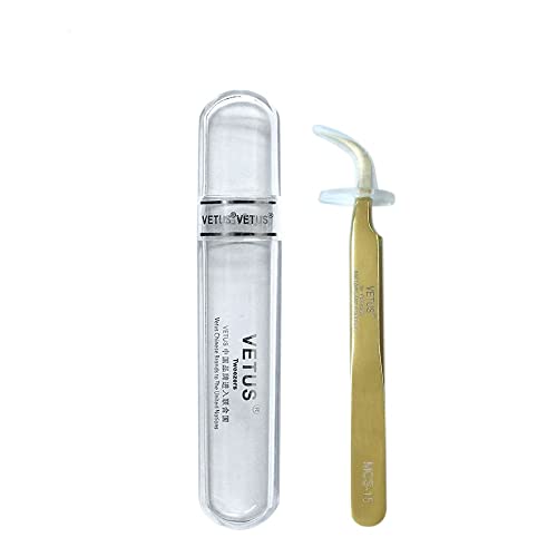 Original Vetus Eyelash Eyebrow Tweezers Stainless Steel Pro Fine Curved Tip S...