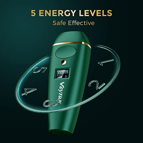 IPL Hair Removal, VEYFUN Hair Removal for Women with 5 Intensity Levels, 2 Fl...