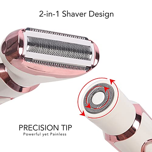 Electric Razor for Women, Hair Trimmer for Face Beard Mustache Arm Leg Armpit...