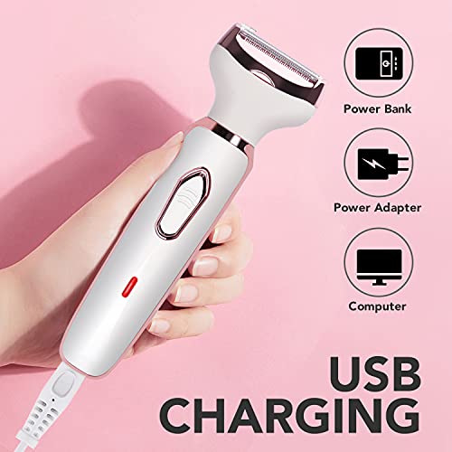 Electric Razor for Women, Hair Trimmer for Face Beard Mustache Arm Leg Armpit...