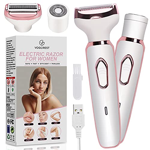 Electric Razor for Women, Hair Trimmer for Face Beard Mustache Arm Leg Armpit...