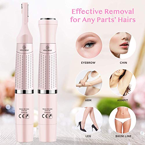 Eyebrow Trimmer & Facial Hair Removal for Women, 2 in 1 Eyebrow Razor and Hai...