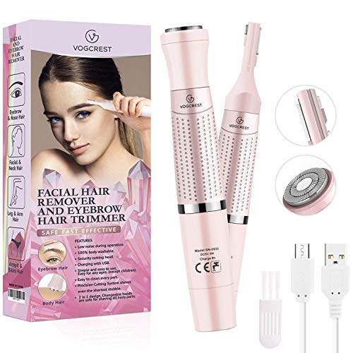 Eyebrow Trimmer & Facial Hair Removal for Women, 2 in 1 Eyebrow Razor and Hai...