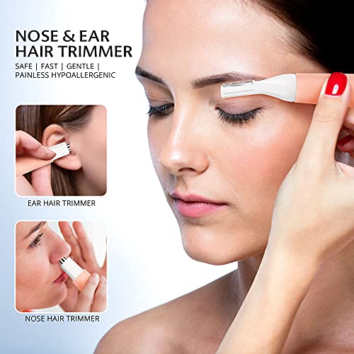 Eyebrow Trimmer & Nose Hair Trimmer for Women, Precision Lady’s Clipper for N...