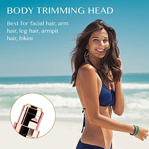 Rechargeable Eyebrow Trimmer & Facial Hair Remover for Women, 2 in 1 Eyebrow ...