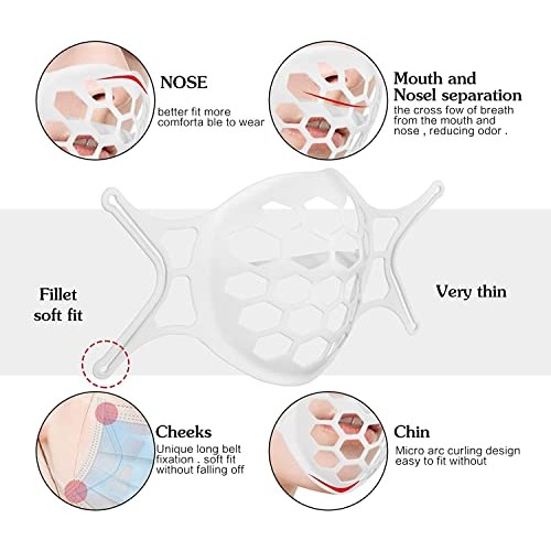 10PCS 3D Mask Bracket Silicone Mask Bracket Inner Support Frame More Space fo...