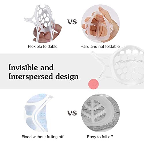 10PCS 3D Mask Bracket Silicone Mask Bracket Inner Support Frame More Space fo...