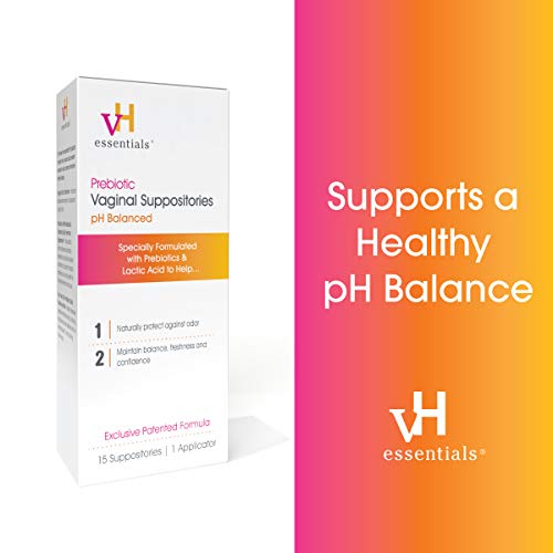 vH essentials Prebiotic PH Balanced Vaginal SuppositoriesBox, Original Versio...