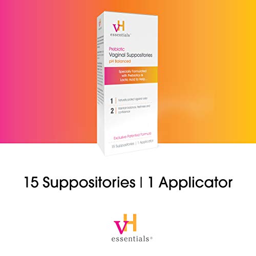 vH essentials Prebiotic PH Balanced Vaginal SuppositoriesBox, Original Versio...