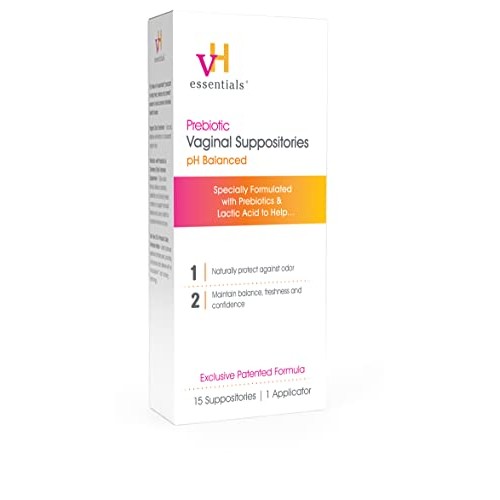 vH essentials Prebiotic PH Balanced Vaginal SuppositoriesBox, Original Versio...