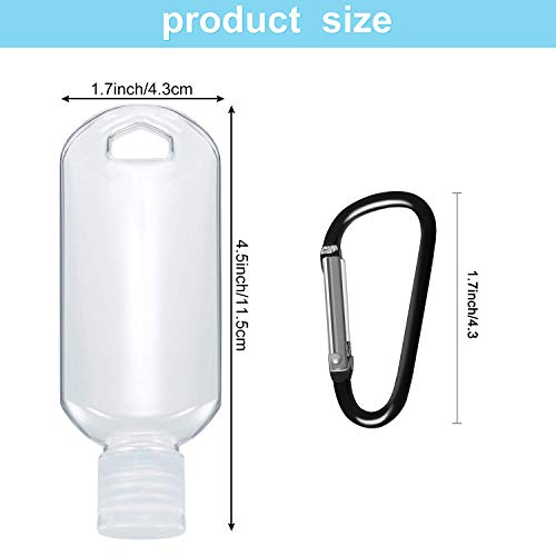 VHOPMORE 8 Pcs Travel Size Bottles with Keychain Hand Sanitizer Holder, 2 oz ...