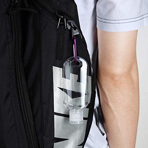 VHOPMORE 8 Pcs Travel Size Bottles with Keychain Hand Sanitizer Holder, 2 oz ...