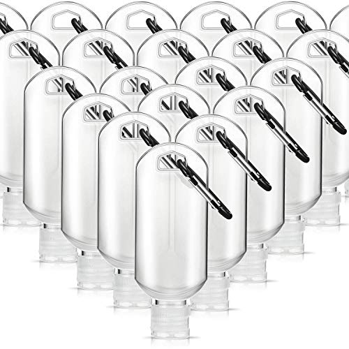VHOPMORE 8 Pcs Travel Size Bottles with Keychain Hand Sanitizer Holder, 2 oz ...