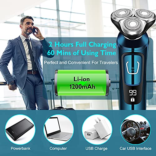 Electric Razor for Men,Viatia Rechargeable Mens Shaver Wet and Dry Electric R...