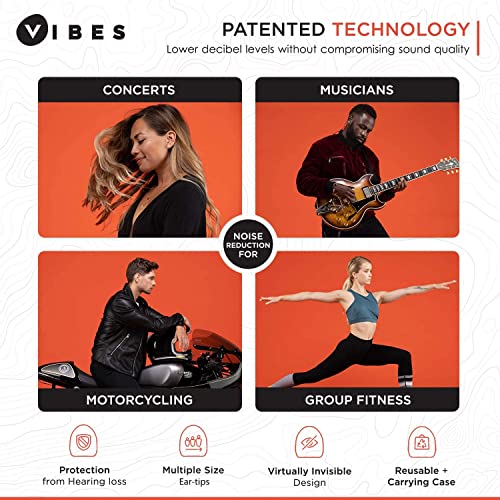 Vibes High-Fidelity Earplugs - Invisible Ear Plugs for Concerts, Musicians, M...