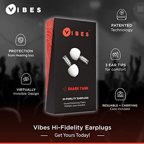 Vibes High-Fidelity Earplugs - Invisible Ear Plugs for Concerts, Musicians, M...