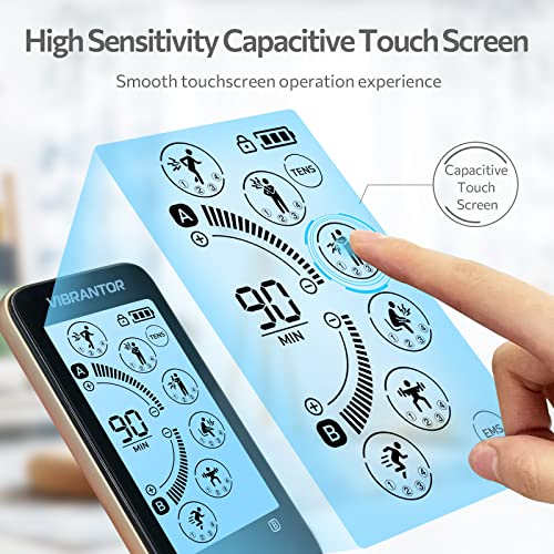 TENS Unit EMS Muscle Stimulator with Sensitive Touchscreen and Large Icons, 2...