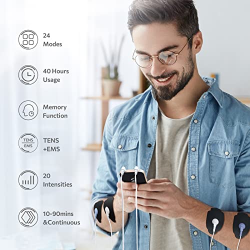 TENS Unit EMS Muscle Stimulator with Sensitive Touchscreen and Large Icons, 2...