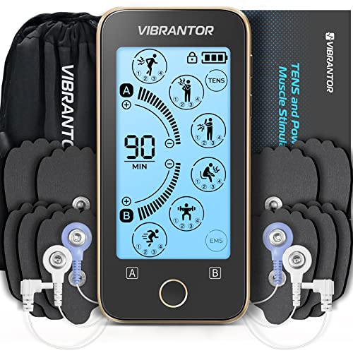 TENS Unit EMS Muscle Stimulator with Sensitive Touchscreen and Large Icons, 2...
