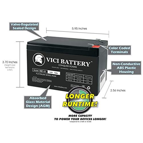 12 Volt 7 Amp Stair Lift Wheelchair Compatible Replacement by VICI Battery Brand