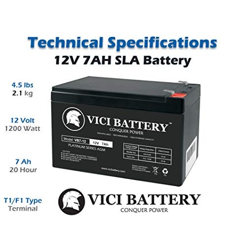 12 Volt 7 Amp Stair Lift Wheelchair Compatible Replacement by VICI Battery Brand