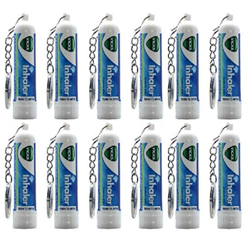 12 x Vicks Inhaler Nasal Vapor Breather Tubes -0.5ML Tubes-12 - Pack of 12