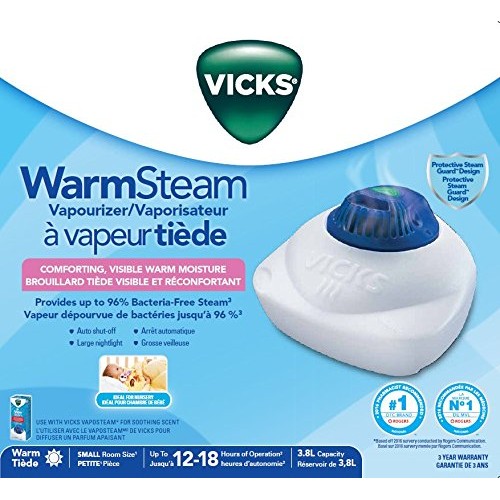Vicks Nursery 1 Gallon Vaporizer with Night-Light Warm Steam Vaporizer for Ba...
