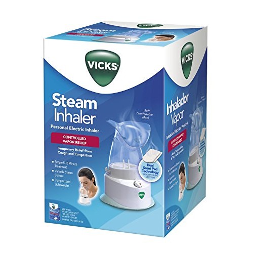 Vicks Personal Steam Inhaler, V1200, Face Steamer or Inhaler with Soft Face M...