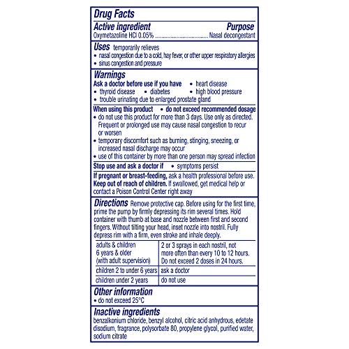 Vicks Sinex SEVERE, Nasal Spray with VapoCOOL, Ultra Fine Nasal Mist, Sinus D...