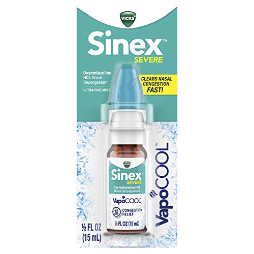 Vicks Sinex SEVERE, Nasal Spray with VapoCOOL, Ultra Fine Nasal Mist, Sinus D...