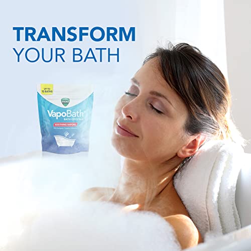 Vicks VapoBath, Bath Crystals, Bath Bomb, Non-Medicated Bath Salts, Soothing ...