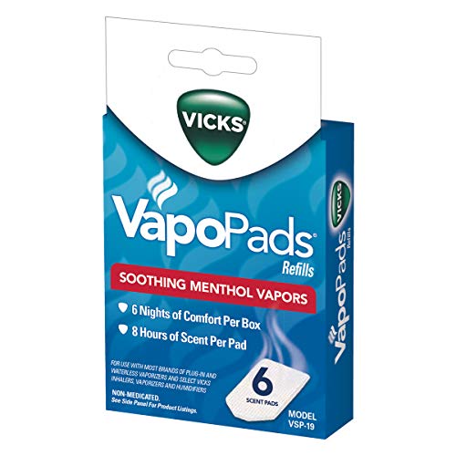 Vicks VapoPads, 6 Count – Soothing Menthol Vapor Pads for Vicks Humidifiers, ...
