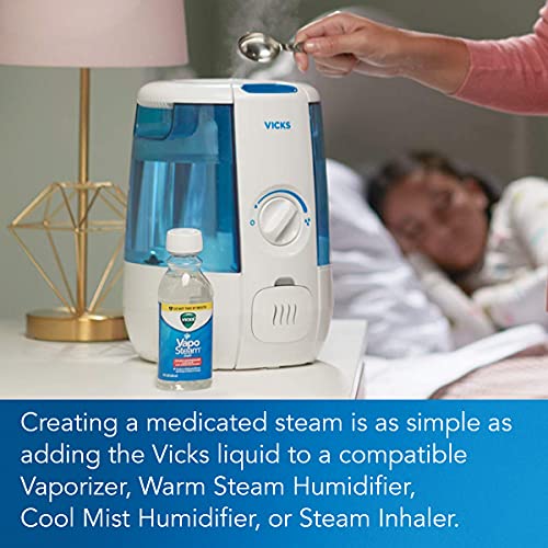 Vicks VapoSteam Medicated Liquid with Camphor, a Cough Suppressant, 8 Oz – Va...