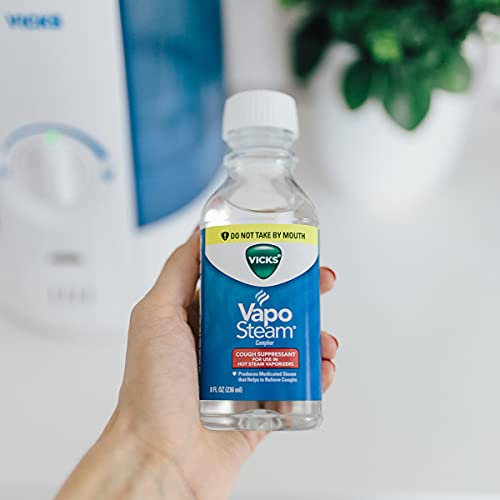 Vicks VapoSteam Medicated Liquid with Camphor, a Cough Suppressant, 8 Oz – Va...