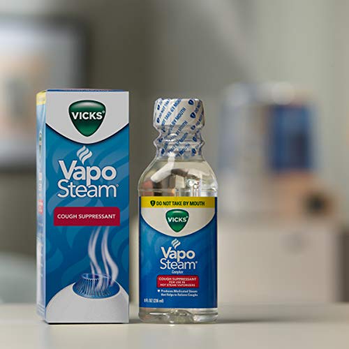 Vicks VapoSteam Medicated Liquid with Camphor, a Cough Suppressant, 8 Oz – Va...