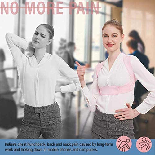 Posture Corrector for Women and Men, Vicorrect Adjustable Upper Back Brace fo...
