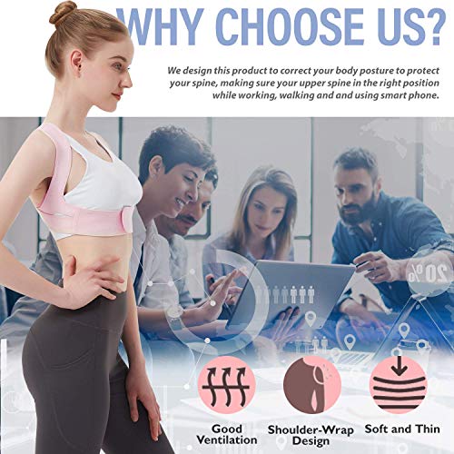 Posture Corrector for Women and Men, Vicorrect Adjustable Upper Back Brace fo...