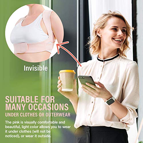 Posture Corrector for Women and Men, Vicorrect Adjustable Upper Back Brace fo...