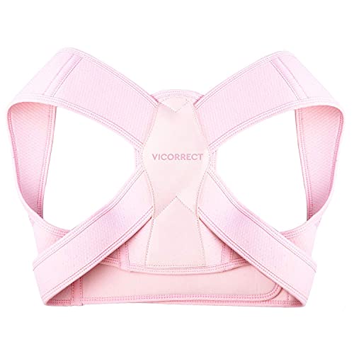 Posture Corrector for Women and Men, Vicorrect Adjustable Upper Back Brace fo...