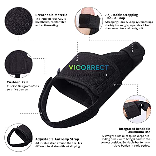 Vicorrect Bunion Corrector & Bunion Toe Separators, Orthopedic Bunion Splint ...