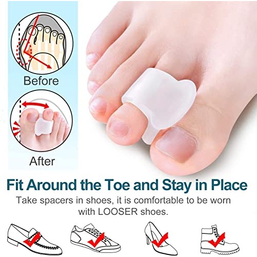 Toe Separator,hammer toe corrector for women, Toe spacers for feet Gel Toe Cu...