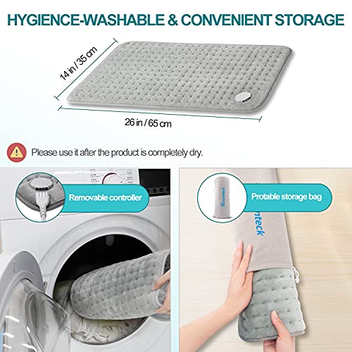 Electric Heating Pad for Back Pain Relief and Cramps, 14"X26" Large Heating P...