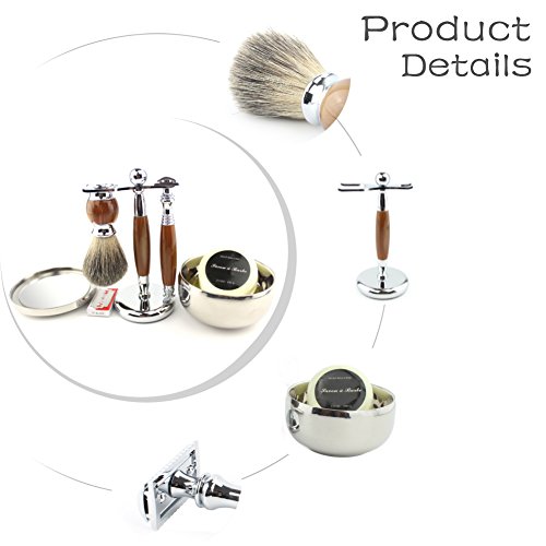 VICYUNS Luxury Grooming Shaving Set for Men Including Double-sided Razor, All...