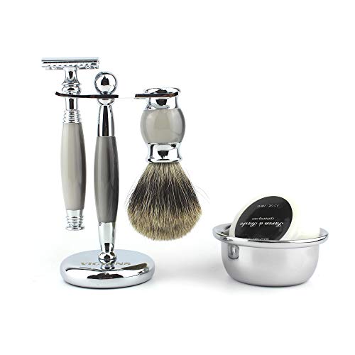 VICYUNS Luxury Grooming Shaving Set for Men Including Double-sided Razor, All...