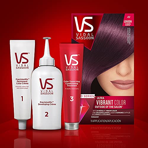 Vidal Sassoon Pro Series Permanent Hair Dye, 2 Black Hair Color, 1 Count