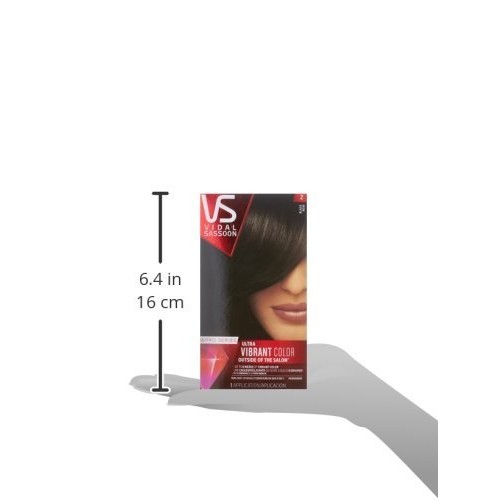 Vidal Sassoon Pro Series Permanent Hair Dye, 2 Black Hair Color, 1 Count