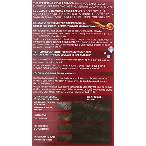 Vidal Sassoon Pro Series Permanent Hair Dye, 2 Black Hair Color, 1 Count